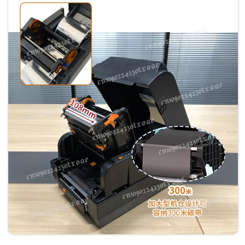 Industrial Grade Thermal Transfer Ribbon Label Printer Clothing Tag Washed Mark Satin Ribbon Printer Machine