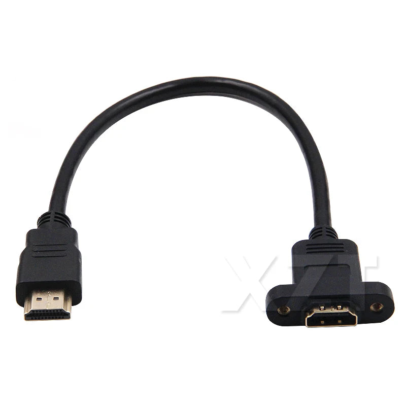30cm/50cm/60cm/1m/1.5m Gold Plated HDMI-compatible Extension Cable Male to Female With Panel Mount  For HD TV LCD Lapt