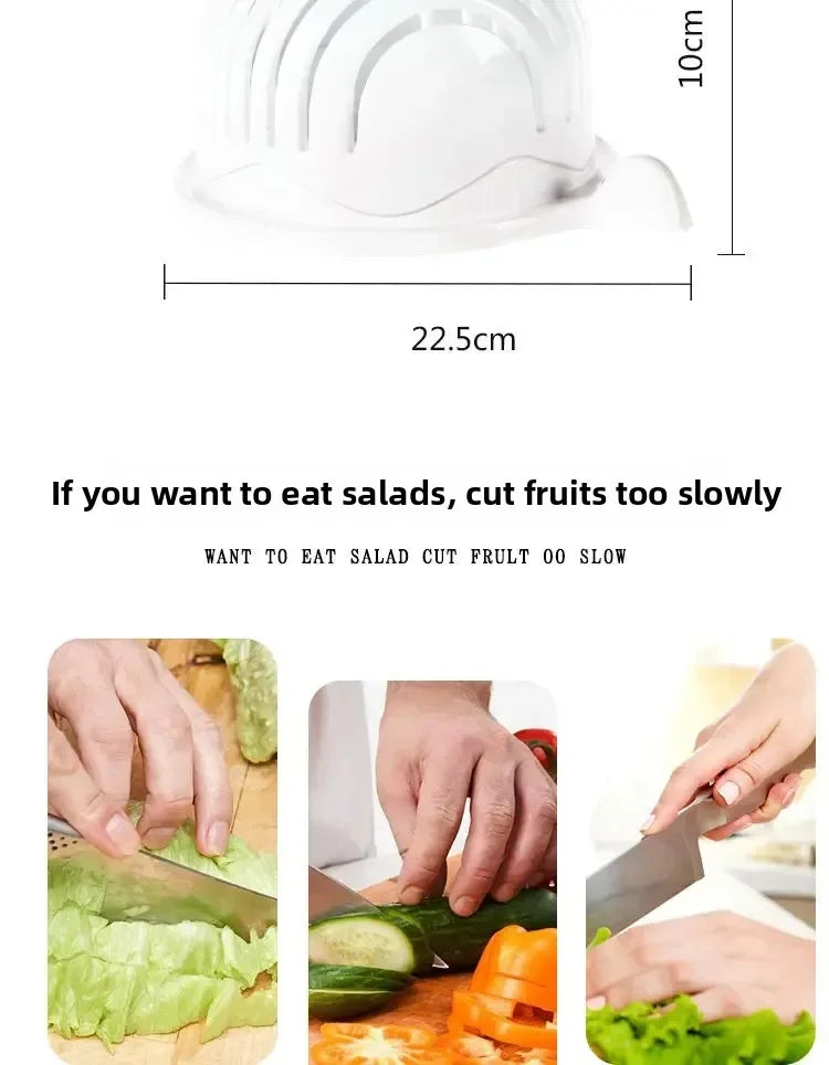 Vegetable Salad Cutter Cutting Bowl Slices Fruit, Kitchen Tools, Accessories Gadgets Kitchen Items Kitchen Gadgets Vegetable
