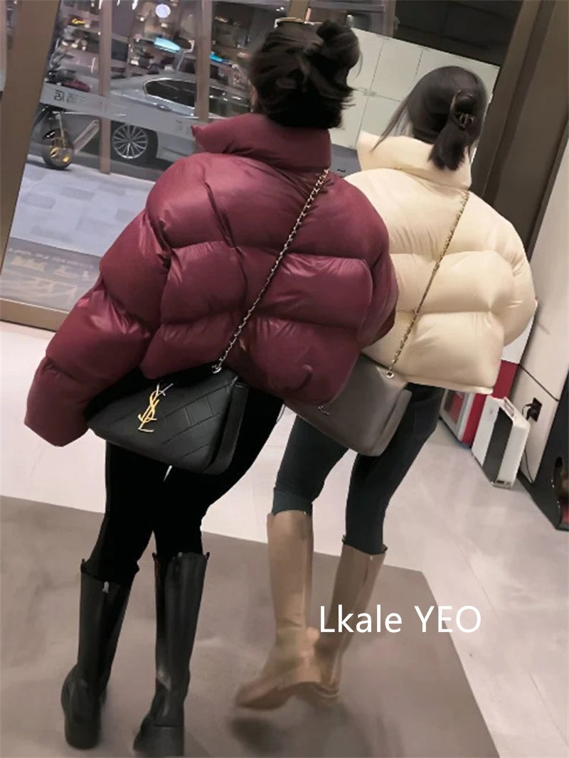 Women's Winter Parkas 2026 New Thick Streetwear All Match Ladies Down Cotton Jacket Comfortable Simple Short Female Warm Coat