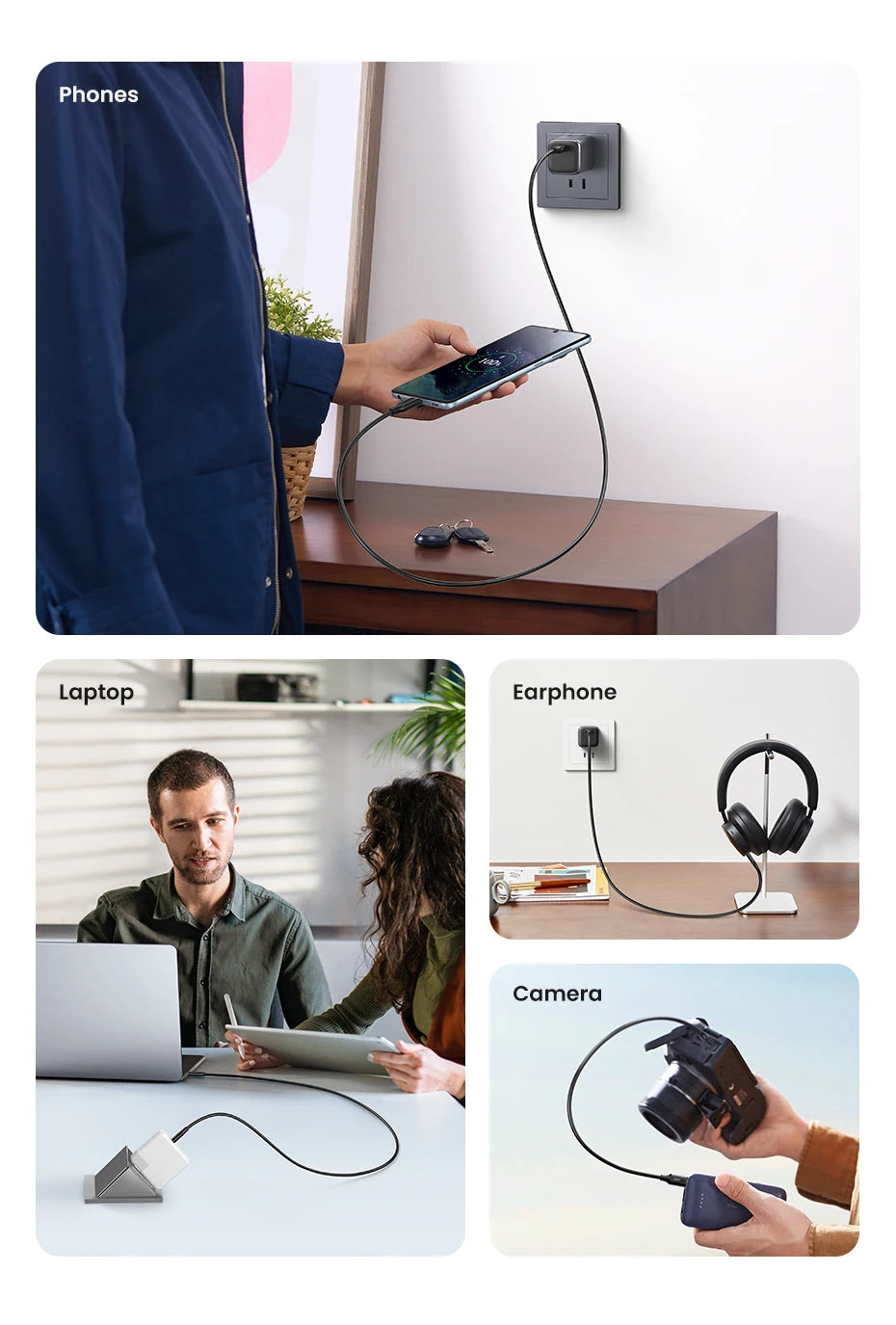 UGREEN PD100W/60W USB C to USB C Cable for iPhone 17 MacBook iPad Fast Charging Cable 5A/3A Type C Fast Charger PD Cable 0.5-3M