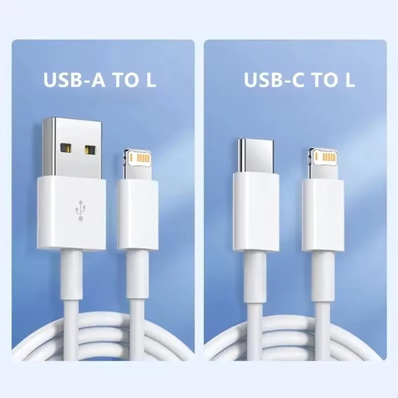 35W PD Fast Charging USB C Cable For iPhone 6 6S 7 8 14 Plus 11 12 13 14 Pro Max X XR XS Max SE Quick Charge USB Data Sync Cable