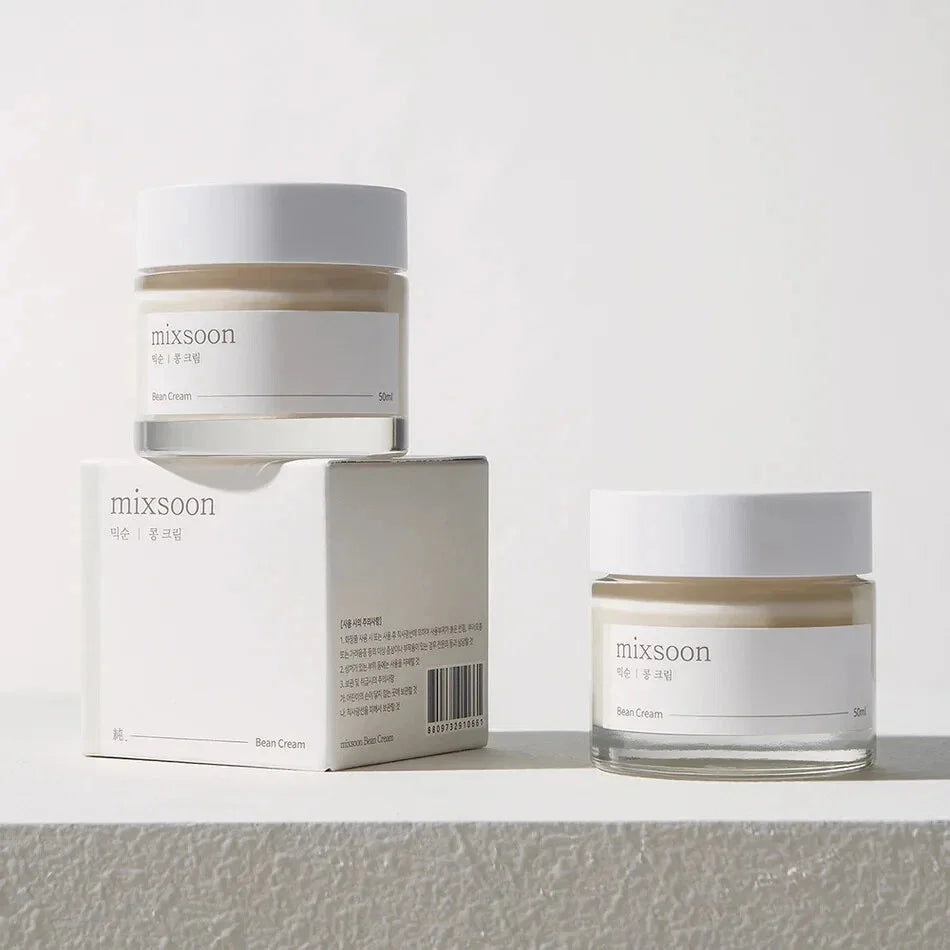 Mixsoon Bean Essence & Cream - Repair Damage Anti-aging Fade Spots Thick And Moist Moisture Mild and Smoothing Korean Skincare