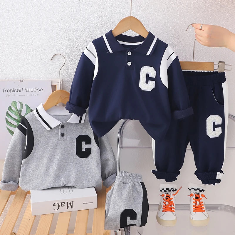 New Spring Autumn Baby Girls Clothes Suit Children Boys T-Shirt Pants 2Pcs/Sets Toddler Costume Infant Outfits Kids Tracksuits