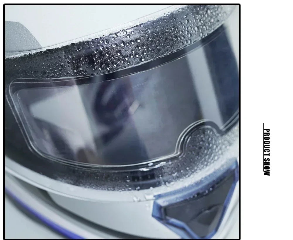Crystal-Clear Motorcycle Helmet Anti-Fog Film Nano Rain-Repellent Night Day Riding Visor Shield Zero Distortion DIY Application