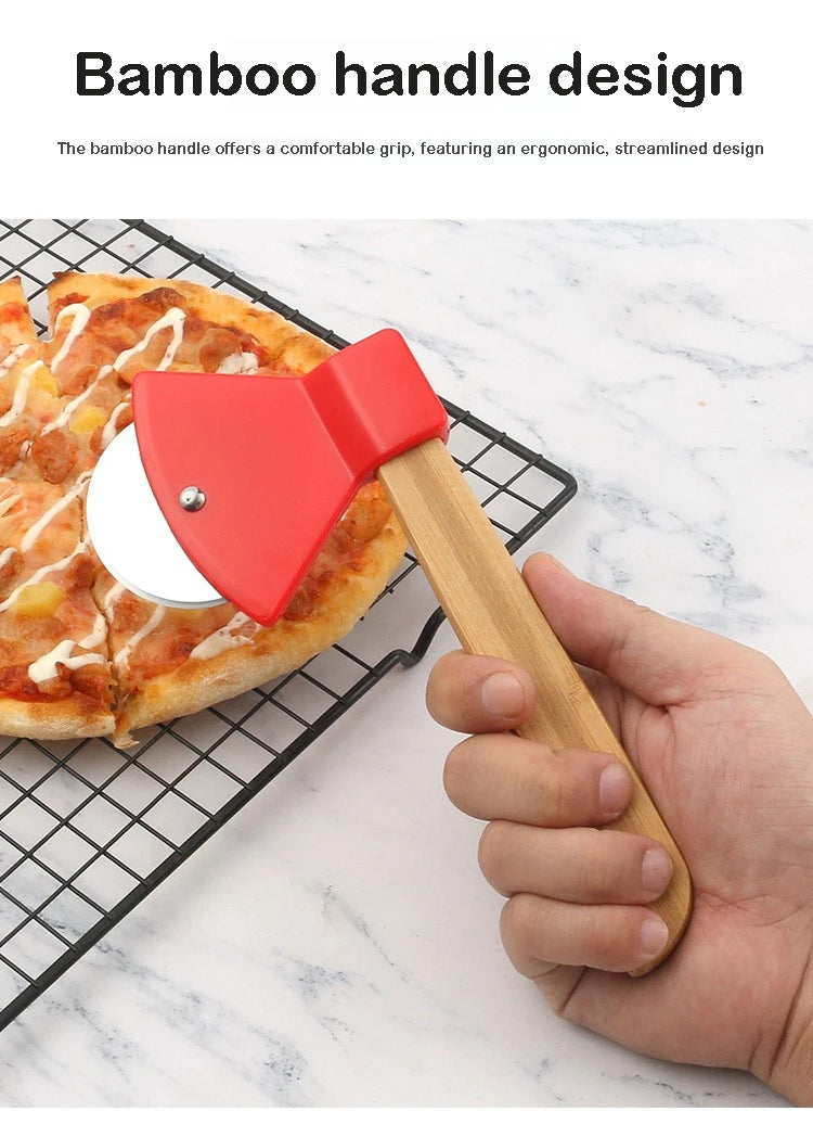 Axe Head Shape Pizza Cutter, 9 Inch x 4 Inch Stainless Steel Pizza Knife Sharp Blade for Cutting of Pizza, Bread and Cake