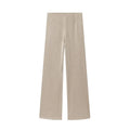 MUJER Women's Pants Sets off Shoulder Crop Top Woman Satin High Waist Pants Sets for Women 2 Pieces Summer Outfit Woman Trousers