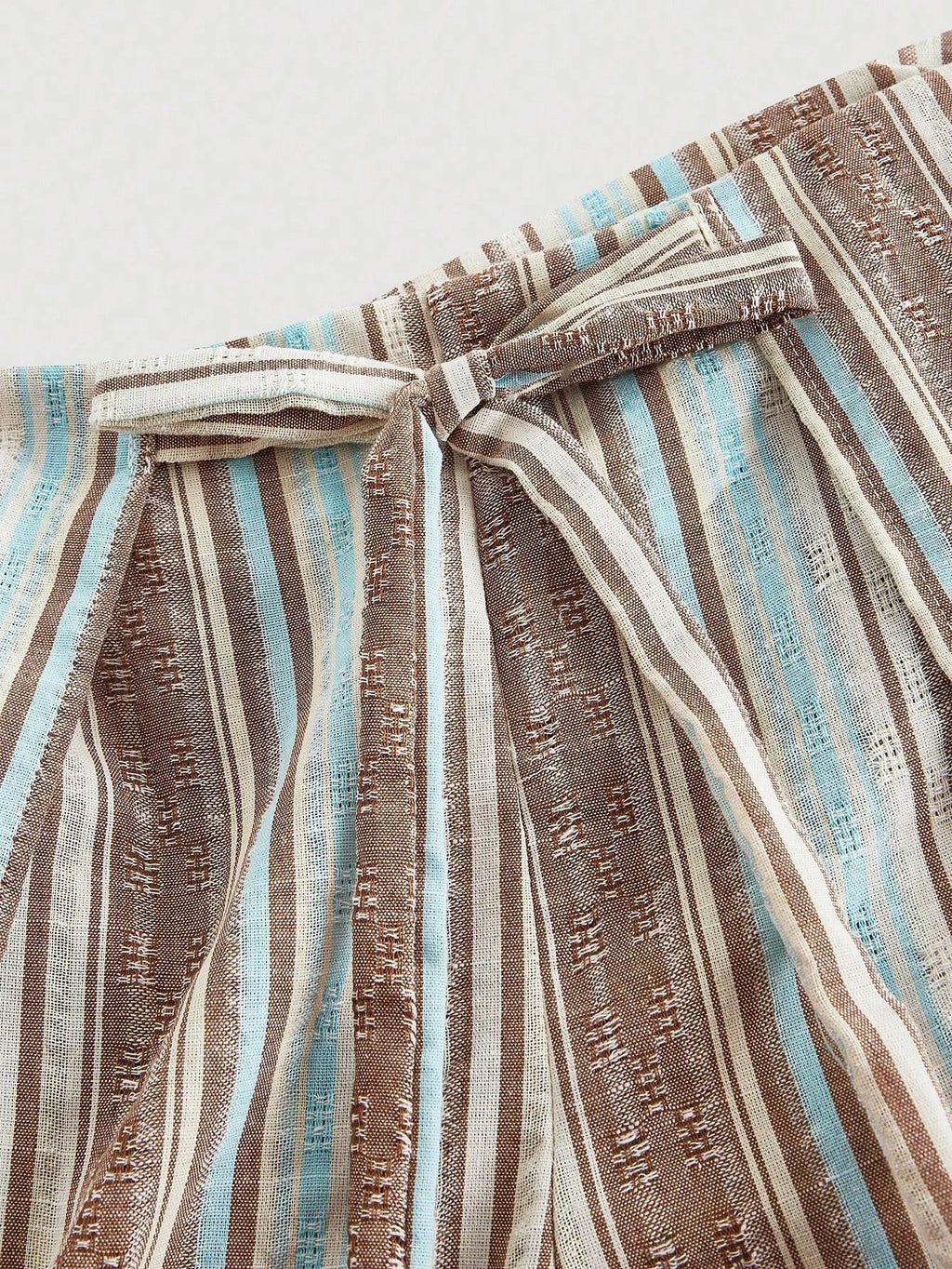 Women Loose Striped Printed Casual Pants 2026 Summer Autumn Elegant Drawstring High Waist Bohe Vacation Versatile Long Trousers