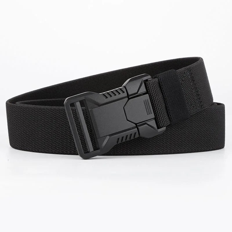 Nylon Tactical Belt Men Automatic Buckle Quick Release Military Belt Outdoor Casual Workwear Training Pants Heavy Duty Web Belt