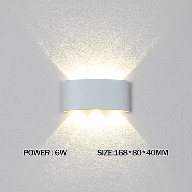 2W 4W 6W 8W 10W 12W LED Wall Light Outdoor Waterproof Modern Nordic style Indoor Wall Lamps Living Room Porch Garden Lamp