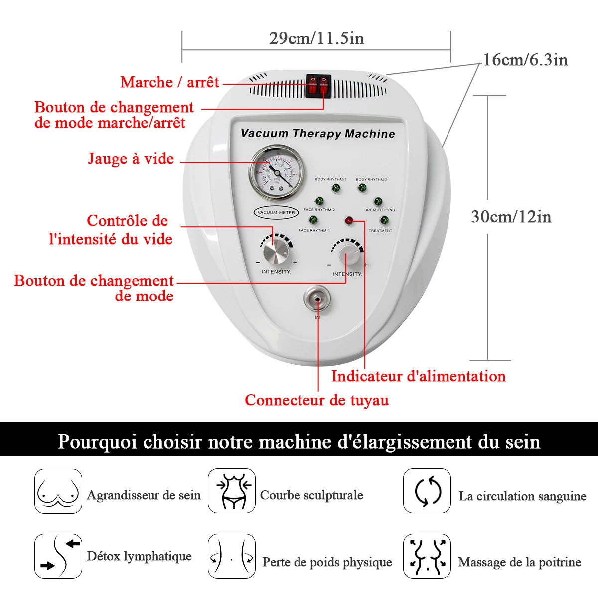 AOKO Vacuum Massage Face Lifting Beauty Machine Breast Enlargement Machine Pump Cup Massager Body Shaping Butt Lifting Device