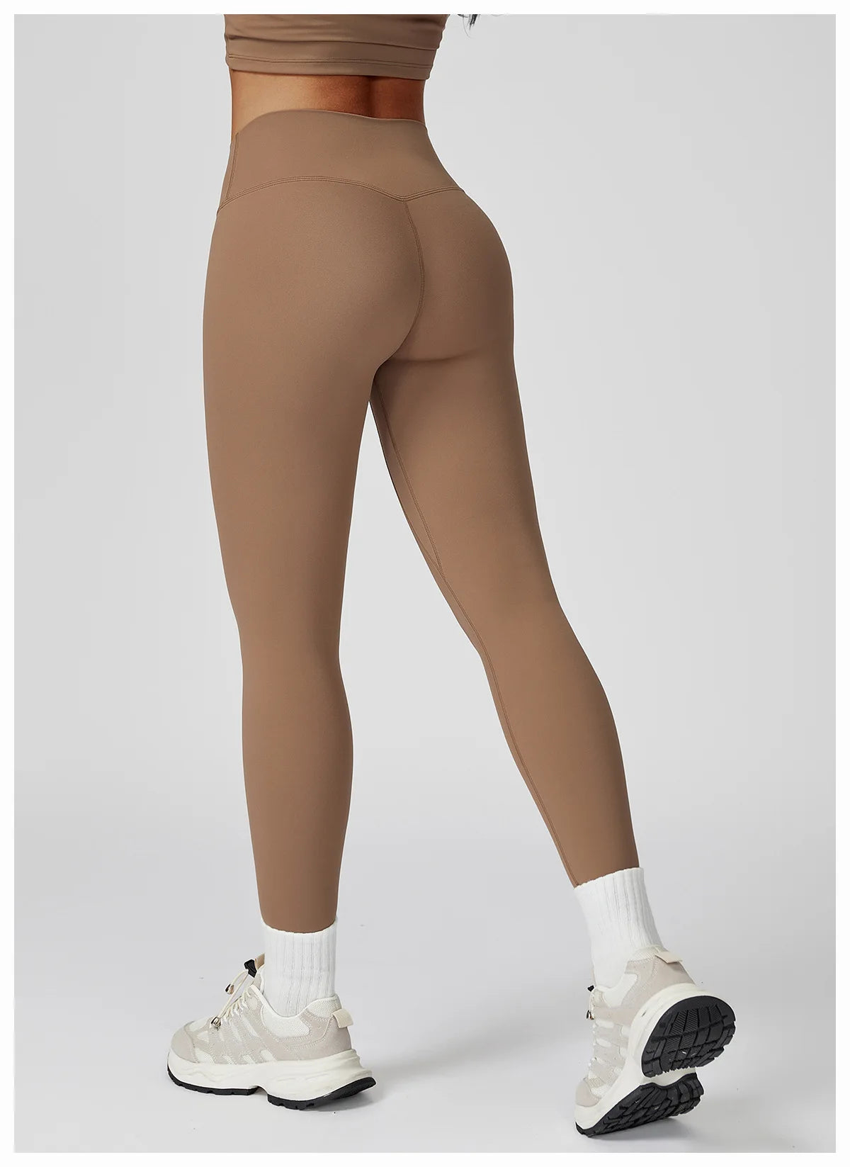 Women's High Waist Yoga Leggings Workout Pants Nylon Spandex Solid Gym Fitness Activewear