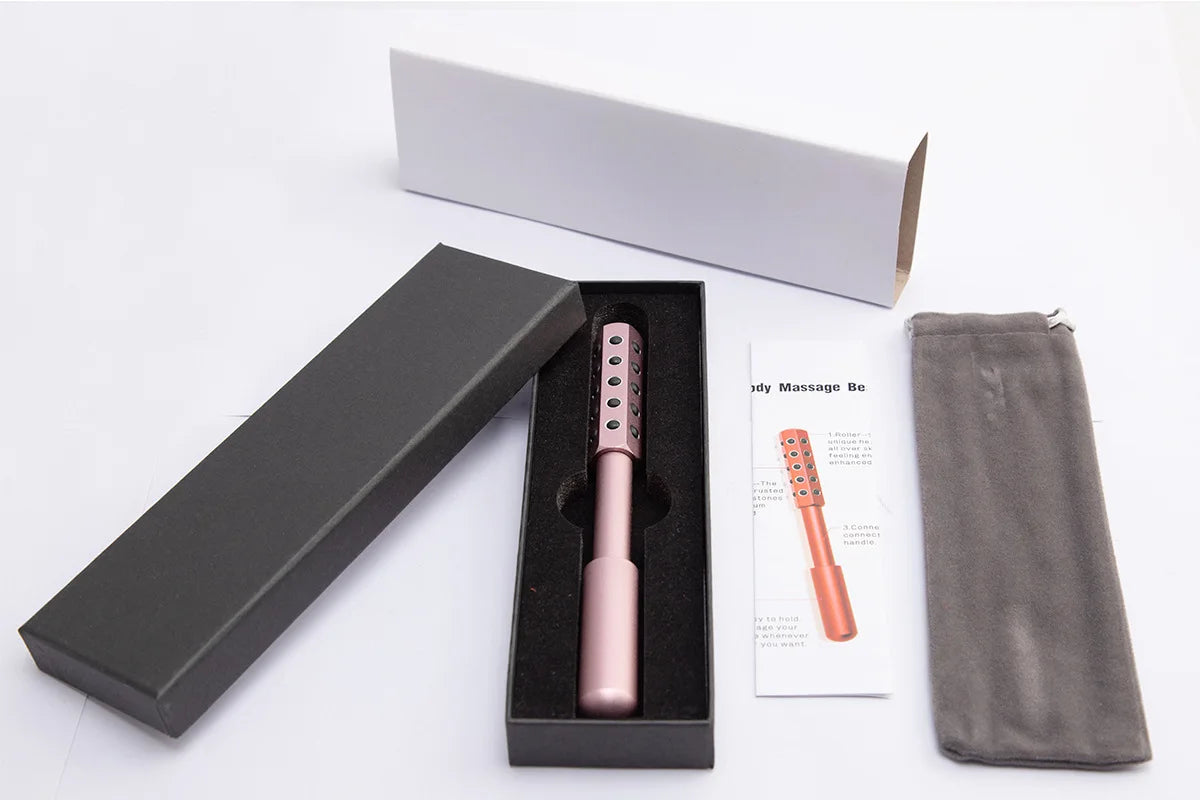 Germanlum Beauty Wand - Faclal Lifting And Massage Roller Massager - Non ElectricQuartz Stone Faclal Massage Tool,-Friendly
