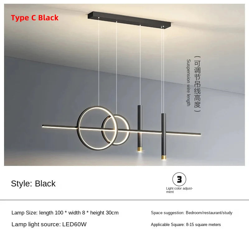 Modern Restaurant Pendant Lights LED Dining Tables Kitchens Ceiling Lights Modern Minimalist Hotels Bars Cafes Home Decor