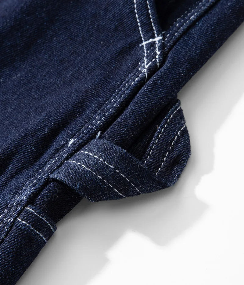 3903 Good Quality Striped Jeans For Man Multi Pockets Cargo Style Straight Casual Loose Trendy Streetwear Boyfriend Denim Pants