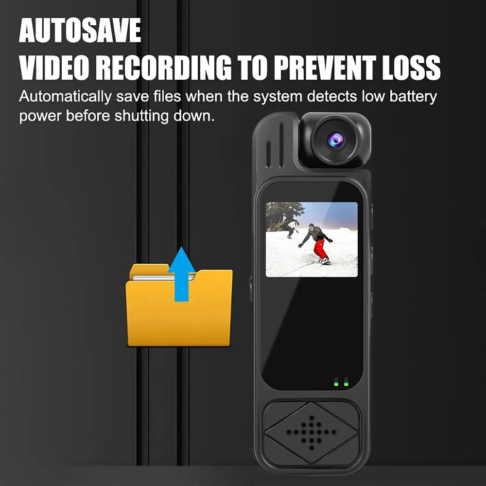 Mini Body Camera 1080P HD Sports Camera Infrared Night Vision Digital Video Recorder 1.3 Inch Bodycam Police Small Camcorder
