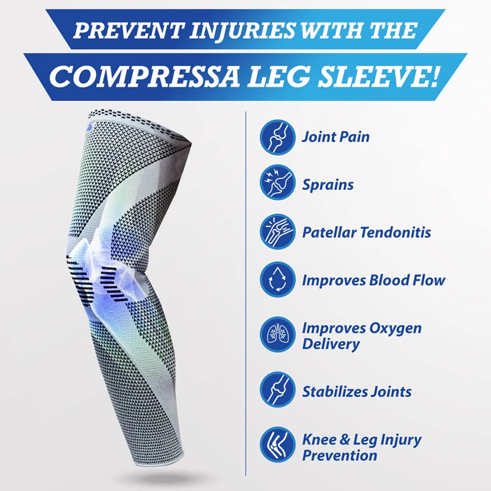 1pc Long Compression Leg Sleeves Full Leg Sleeves Full Compression Knee Sleeves Knee Braces Knee Support for Men Women Arthritis