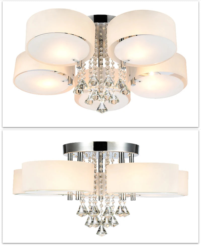 Voltsify LED Crystal Ceiling Light Chandelier Lamp, 5/7 Head