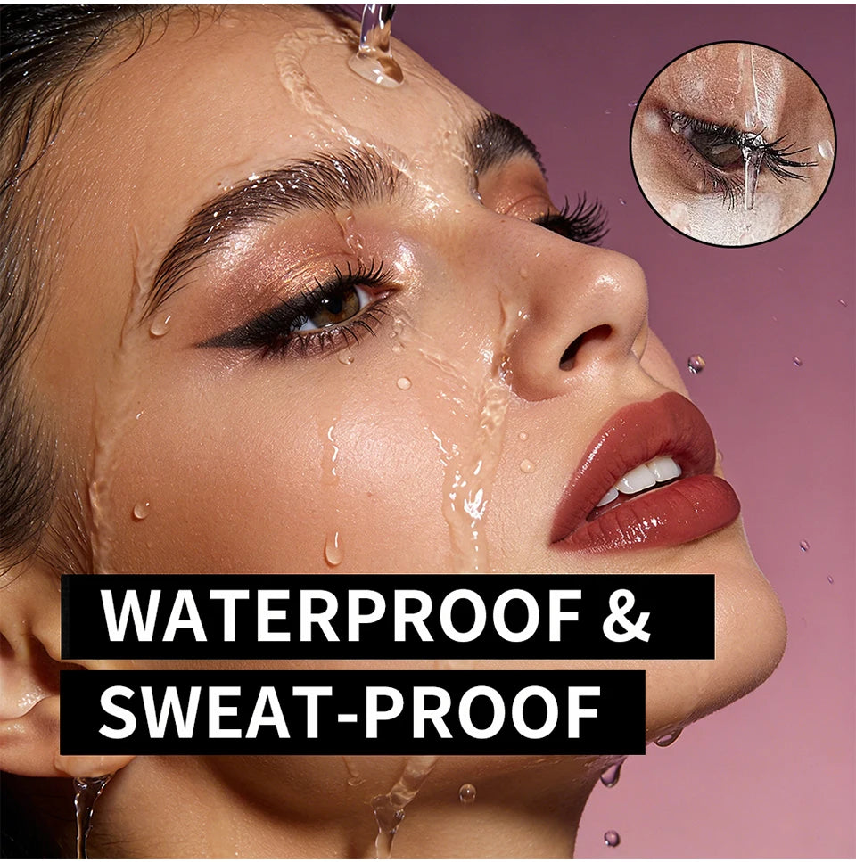 Black Waterproof Mascara 4D Lengthening Curling Volumizing Eyelash Extension Smudge Proof Long Lasting Korean Eye Makeup