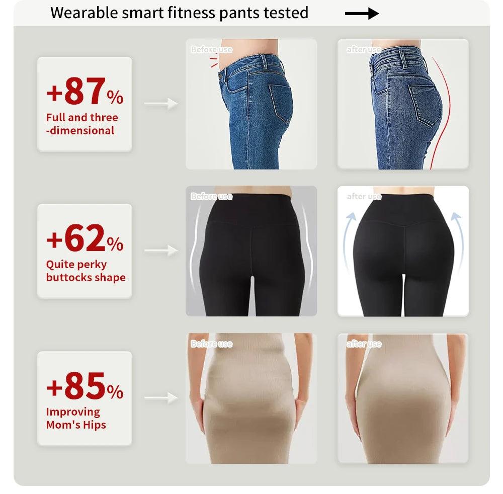 EMS Toning Shorts 6 Modes 30 Levels Yoga Pants Butt Lifter Pelvic Floor Trainer for Slimming Thighs & Hips Massage Body Shaping
