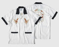 Non Stock Old Fashioned Embroidery Camp Shirt Vintage Lightweight Men's Bowling Shirt