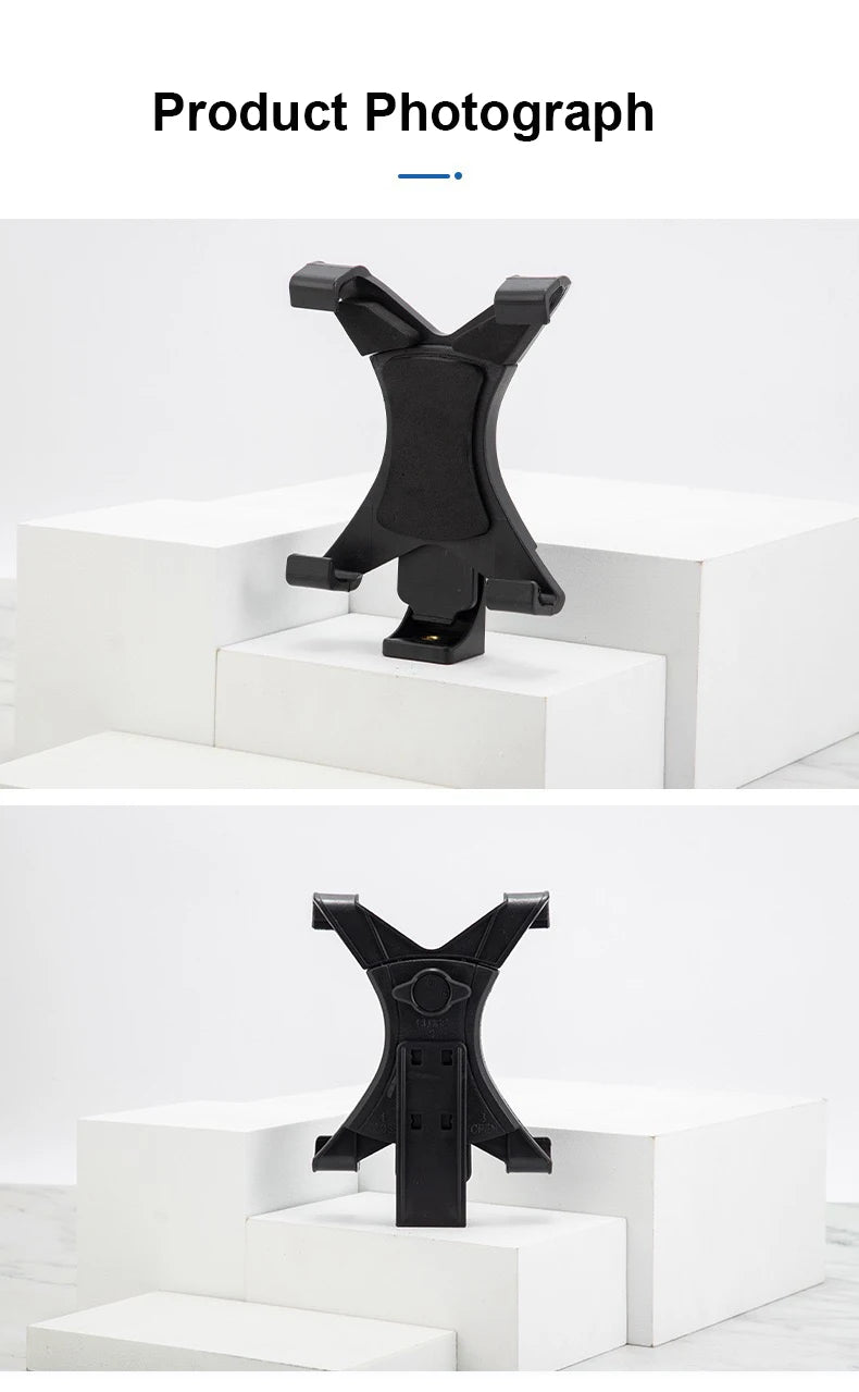 Universal Tablet Tripod Mount Clamp with 1/4"Thread Adapter For Ipad 2/3/4/Air/air2/Mini For Galaxy Tablet Phone Bracket Holder