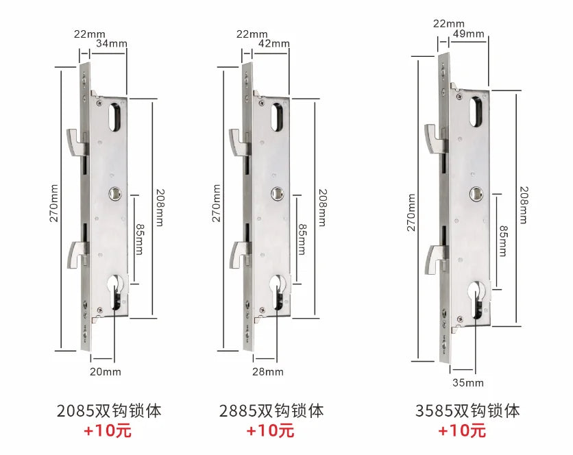 Camera video intercom Waterproof IP65 Automatic Slim Smart Aluminum door lock Face Tuya wifi 3592 euro mortise Digital UPVC lock