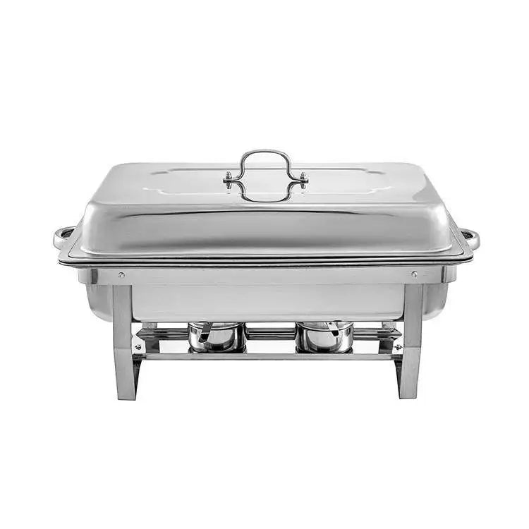 Gold Chafing Dish Gold Plated Stainless Steel Stove Economy Square Folding Flip Hotel Buffet Stove