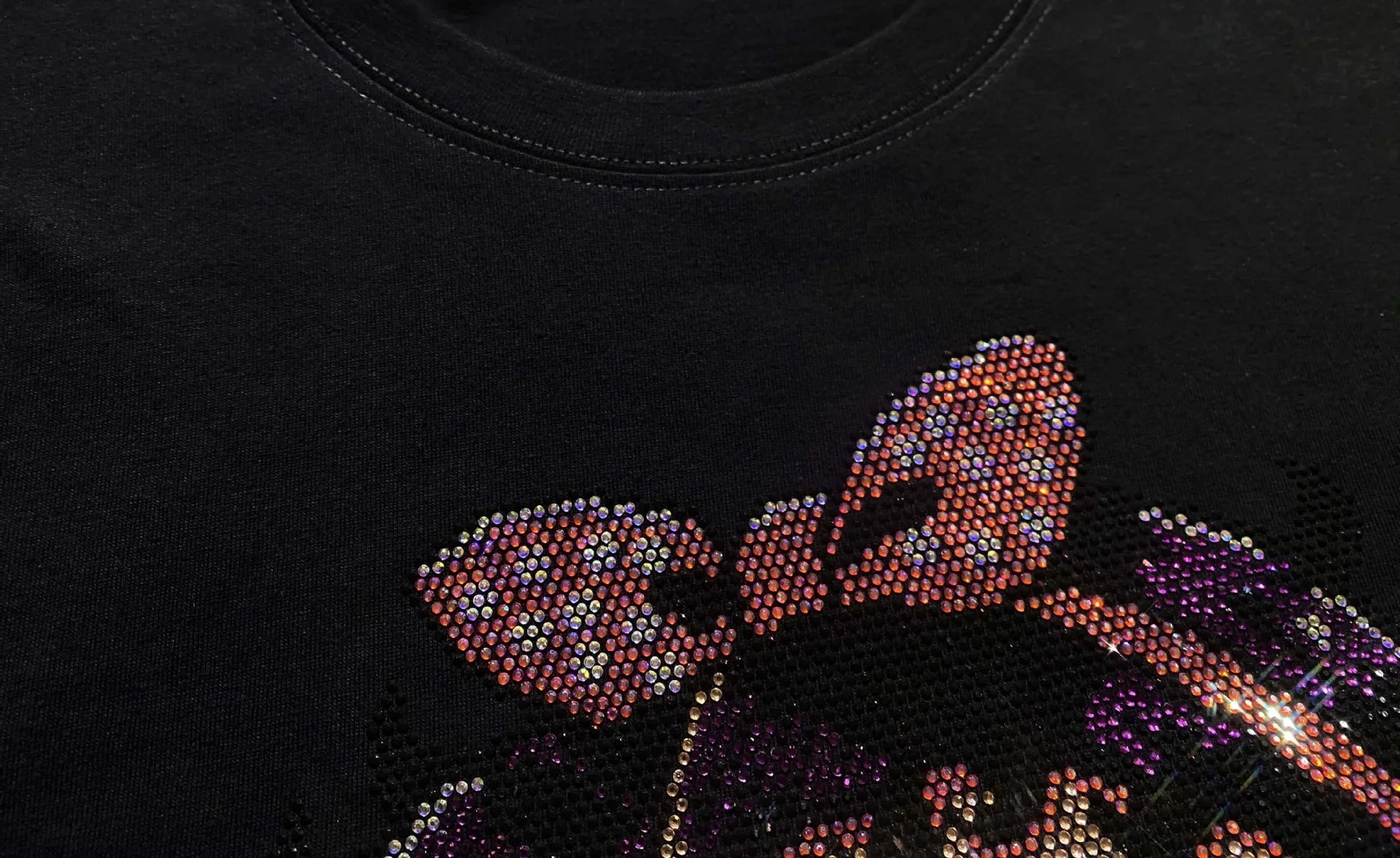 Plus Size Cartoon Girl Pattern Diamonds Short Sleeve Tees for Women Summer Clothing Thin Casual Loose O Neck T Shirt Knitwear