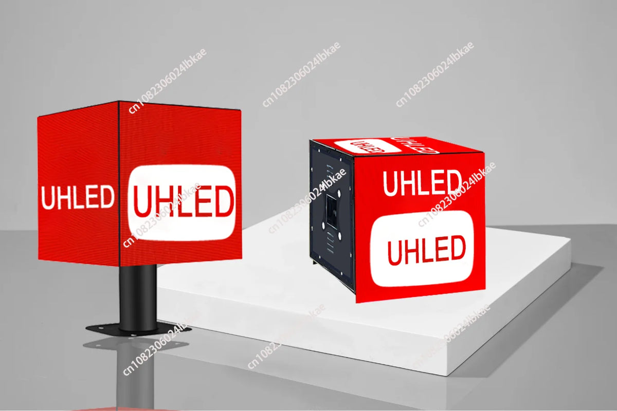 5-Sided P3mm Light Emitting Diode Cube Screen Full Color Video Advertising Digital Signage Display High Brightness Cube Signage