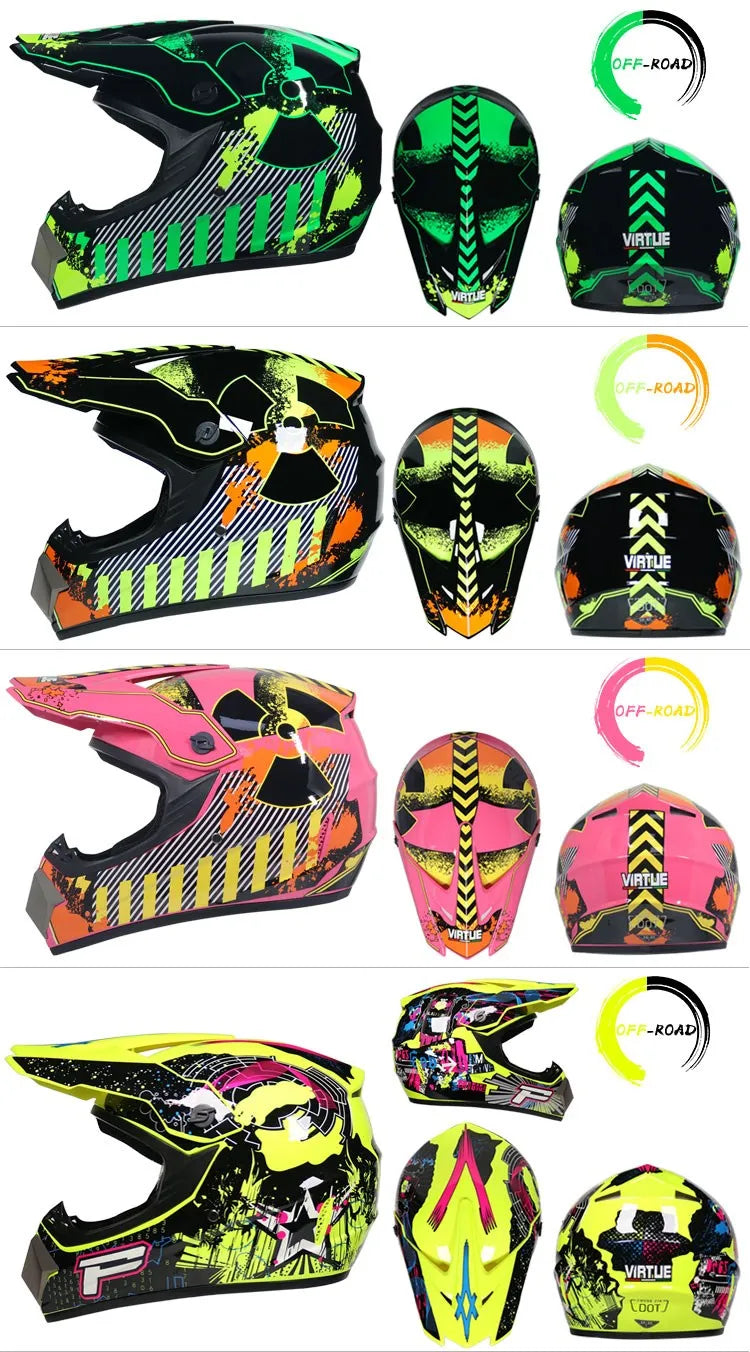Send 3 pieces  motorcycle helmet children off-road helmet bike downhill AM DH cross helmet capacete motocross casco capacitance