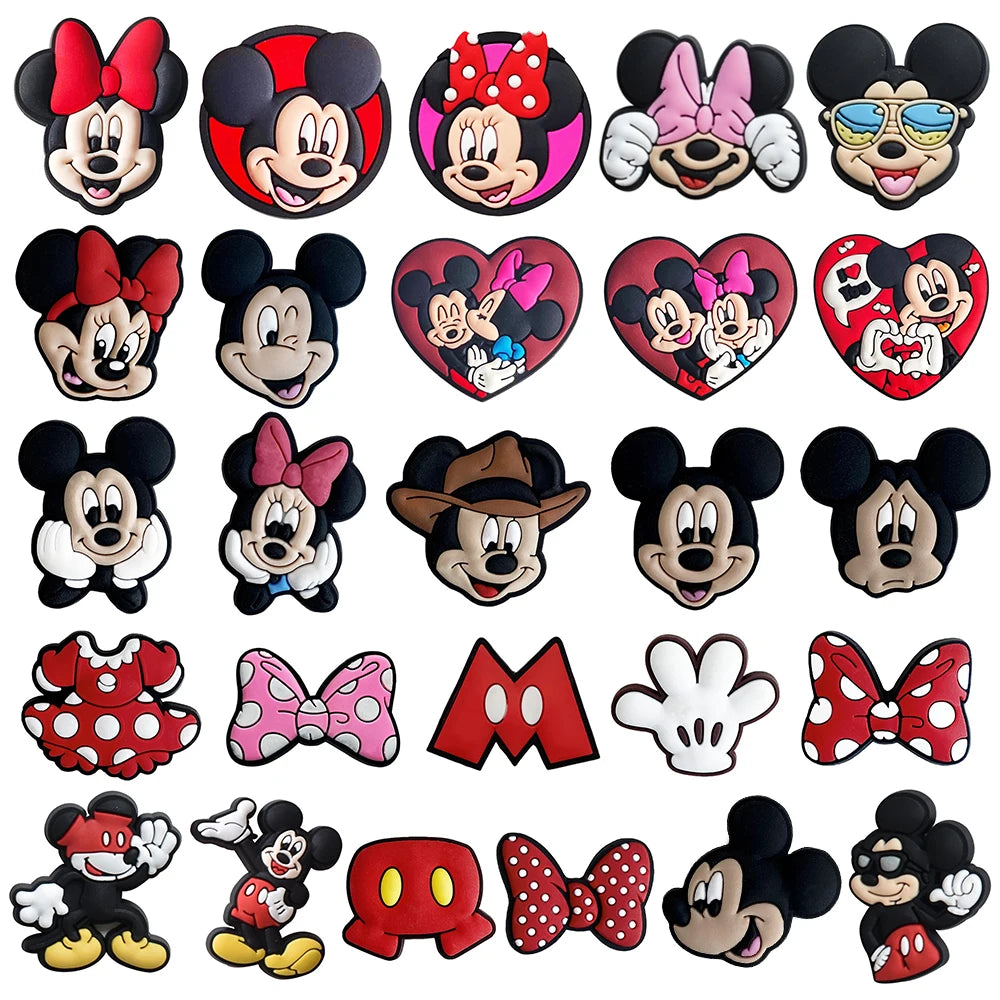 Mesucs 8-48Pcs Cartoon Shoe Charms for Women Men Girls Shoes Decoration Accessories For Clog Sandal Wristband Bag