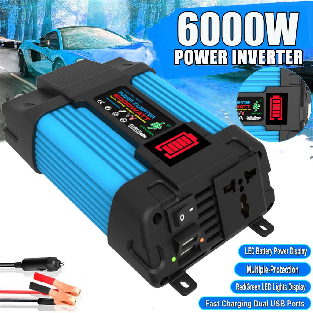 Solar Panel Inverter 6000W/110V-220V Solar 100A Controller LED Display Screen Solar Power Generation Intelligent Charging Board
