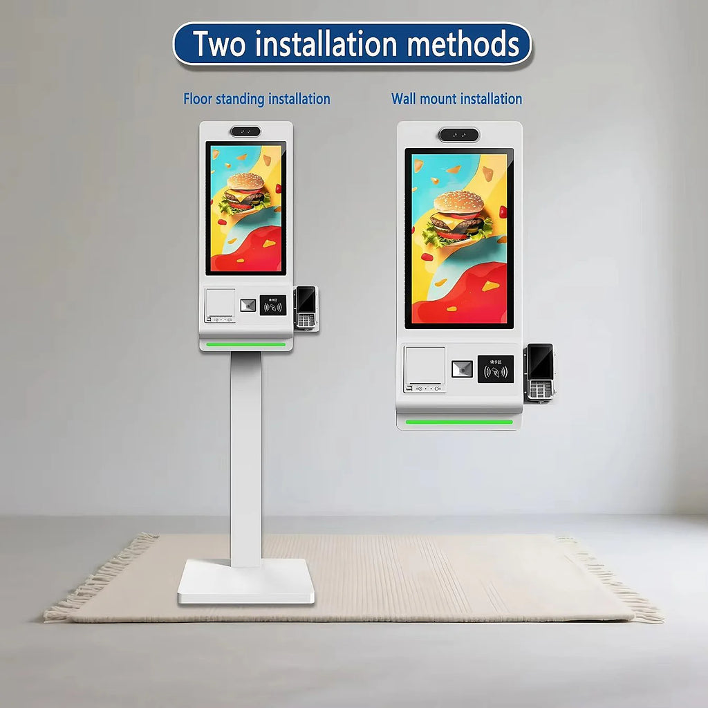 21.5/23.6/27/32 Inch Touch Screen Ordering Kiosk Windows Android Interactive Outdoor Self Ordering Payment Machine