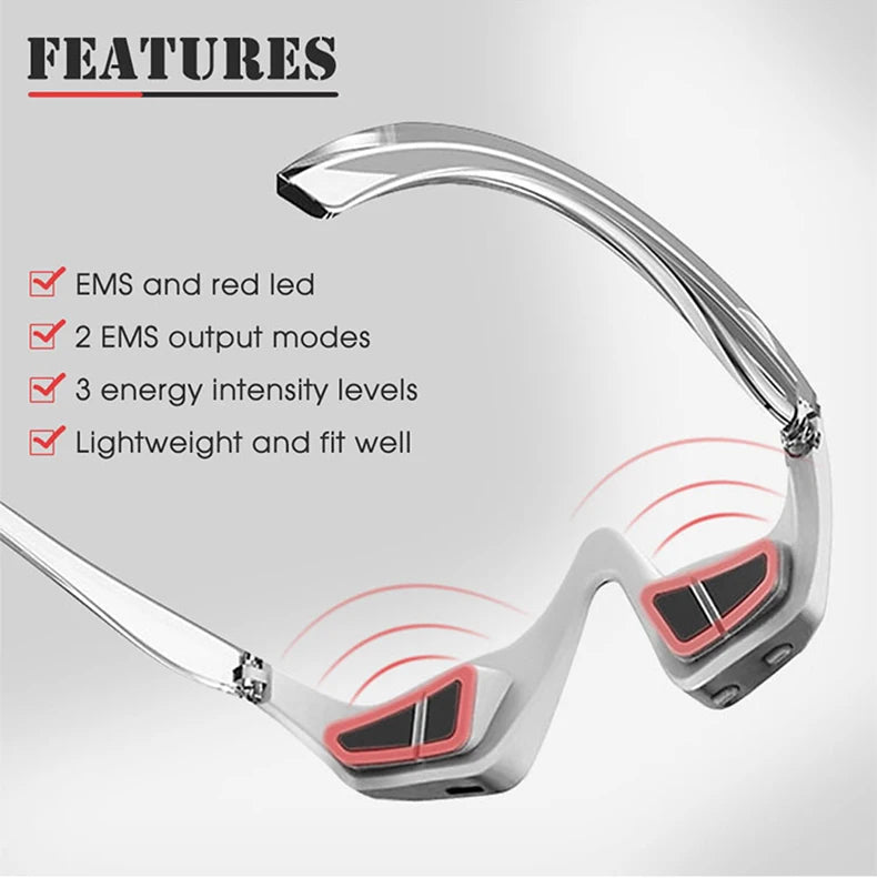 Beauty Device Eye Massager Relieves Eye Fatigue Eyes Massage Glasses Eye Fatigue Relief Massager Under-Eye Glasses Massager