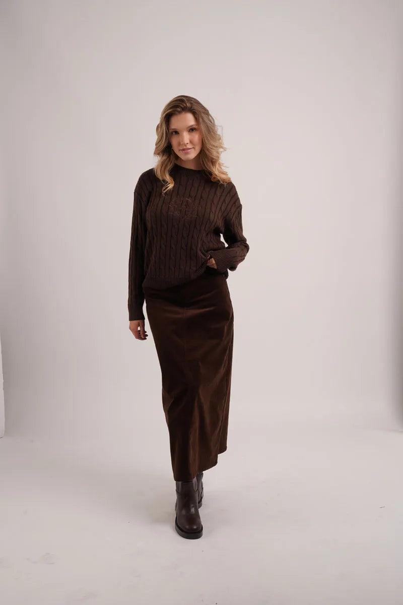 AS AW26 Retro corduroy skirt with stretch woman clothes basic lady wear