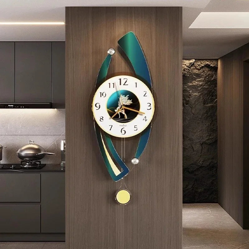 Interior Korean Wall Clocks Aesthetic Bedrooms Creative Minimalist Wall Watch Restaurant Digital Reloj De Pared Home Design