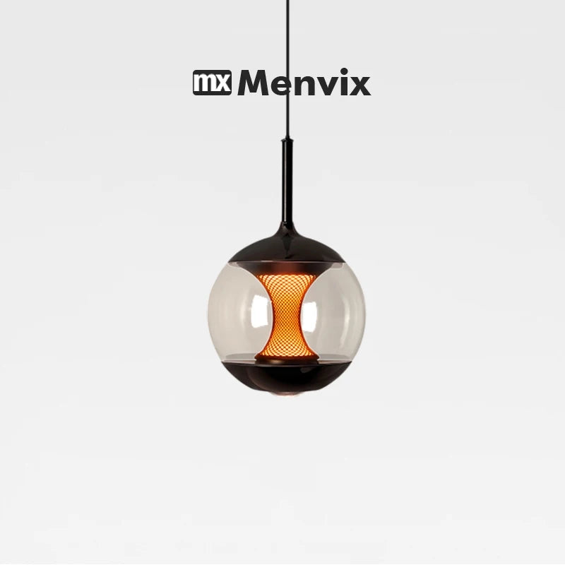 Glass Pendant Light Modern Dining Room Table Afterglow Sunset Lamp Entryway Balcony Round Table Bedroom Bedside Sleep Chandelier