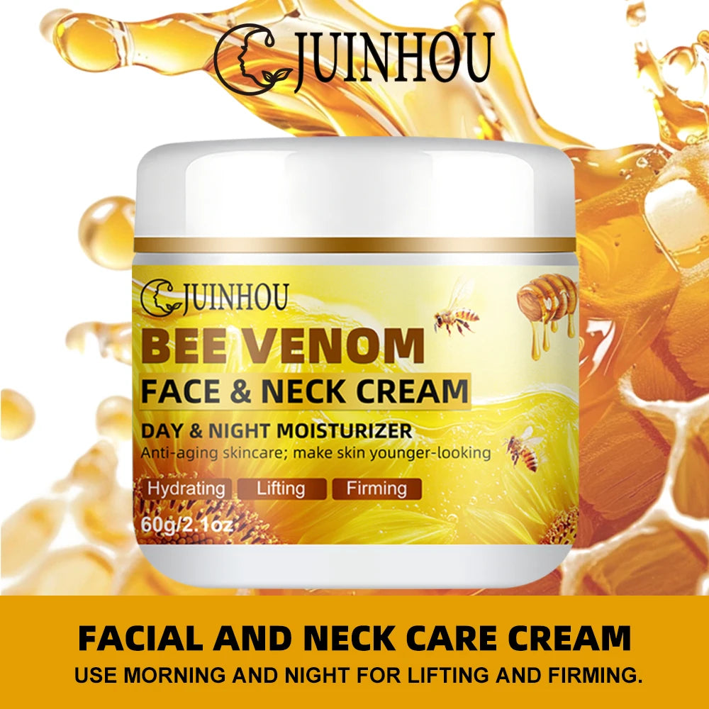 JUINHOUBee Venom Face Cream Lmproves Skin Texture and Soothes Skin Lighten Dark Spots Deep Hydration Suitable for All Skin Types
