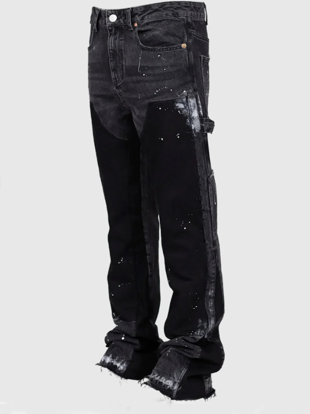 Washed Jeans Men Vintage Ankle Length Trousers Mid Waist Pockets Button Zipper Fly Distressed Denims Streetwear Straight Pants