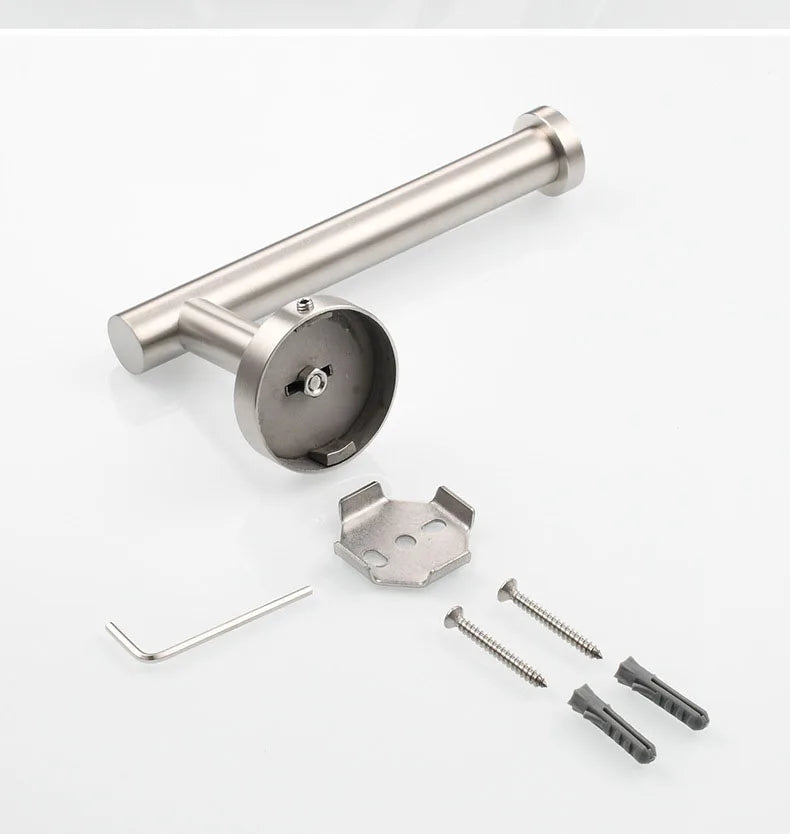 Brushed Gold 304 Stainless Steel Bathroom Paper Towel Holder Wall Mounted Toilet Roll Holder Toilet Paper Holder Tissue Box