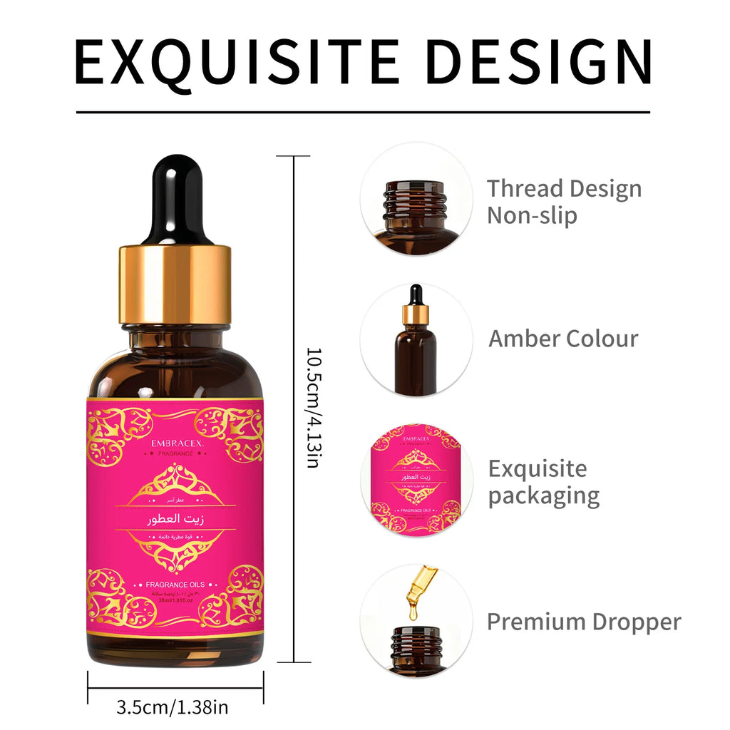 6 Type 30ml Fragrance Oils Massage Oils Skincare Arabic Aroma Oil Long Lasting Soap Making Diffusers Eid Al-Fitr Gifts
