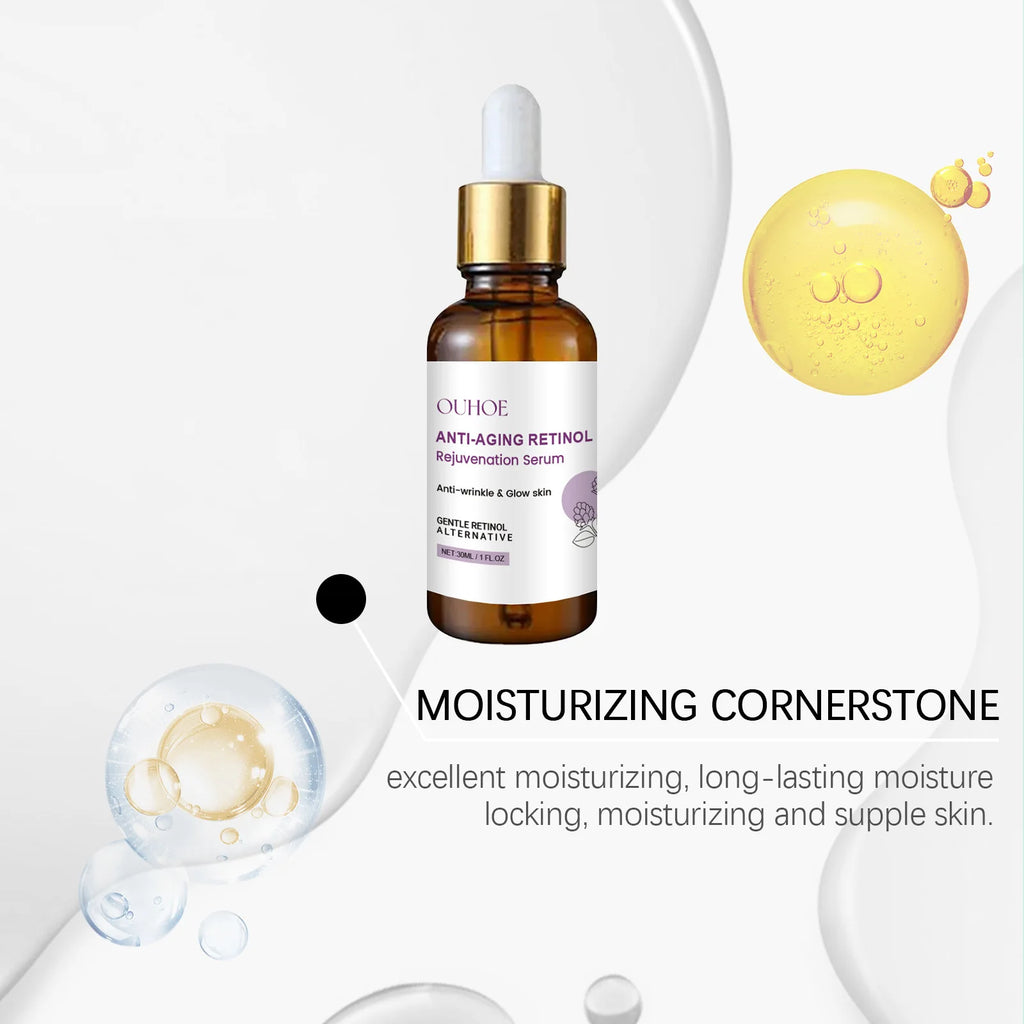 Retinol Face Serum Forehead Fine Lines Removal Collagen Lifting Repair Firm Moisturizing Glowing Rejuvenation Essence Skin Care