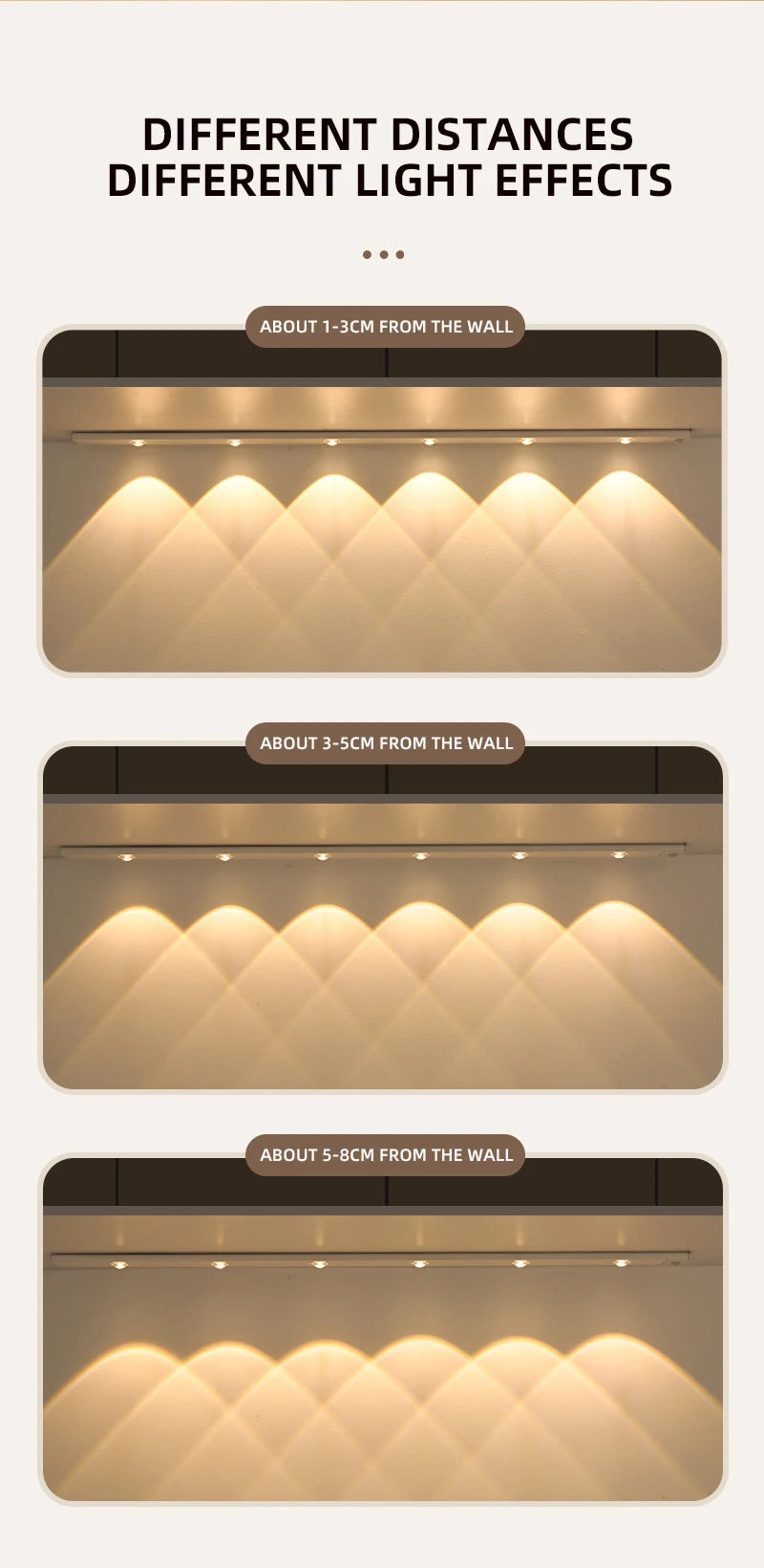LED Motion Sensor Wireless Ultra Thin Night Light USB LED Wine Cooler Light For Kitchen Cabinet Bedroom Wardrobe Indoor Lighting