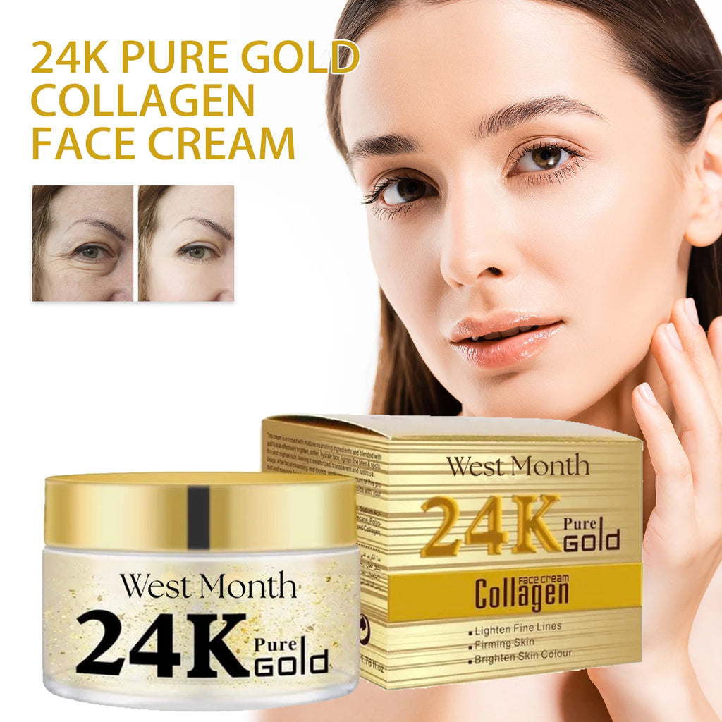 24k Collagen Cream - Reduces Fine Lines, Brightens Skin, Firms, and Anti-Wrinkle Cream