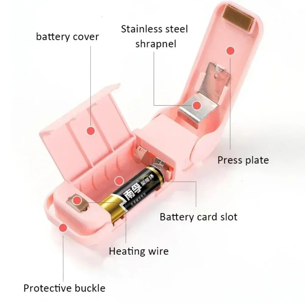 Portable Mini Heat Sealer for Plastic Bags Snack Food Bag Sealing Machine Package Closure Sealer Home Kitchen Storage Accessorie