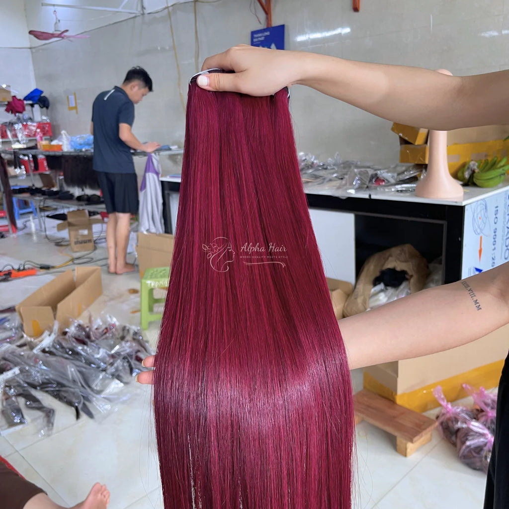 Best Selling Unprocessed Virgin Vietnamese Human Hair Bone Straight Lace Front Remy Hair Extensions with Highlight Wigs Popular