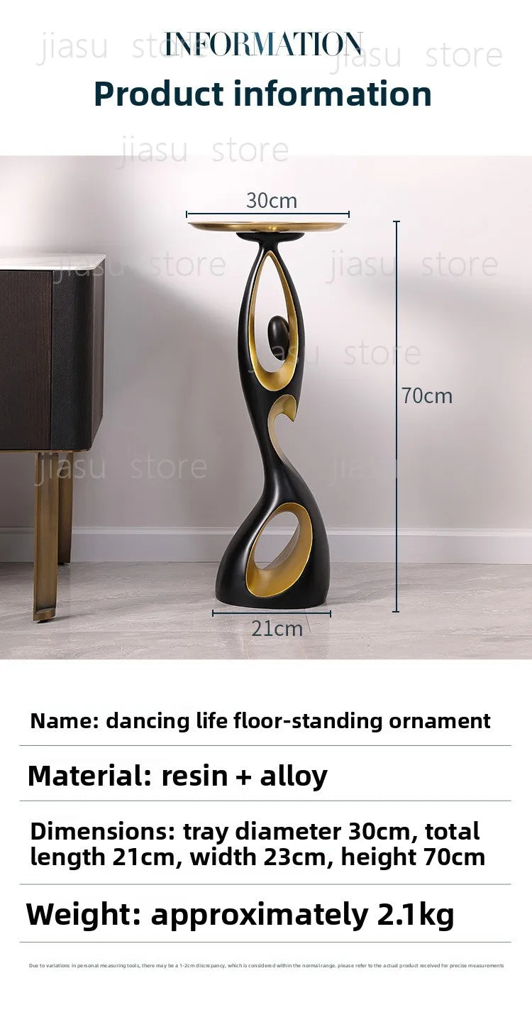 Modern Light Luxury Floor Standing Ornament, Large Home Art Decor for Living Room Model Room Housewarming Gift
