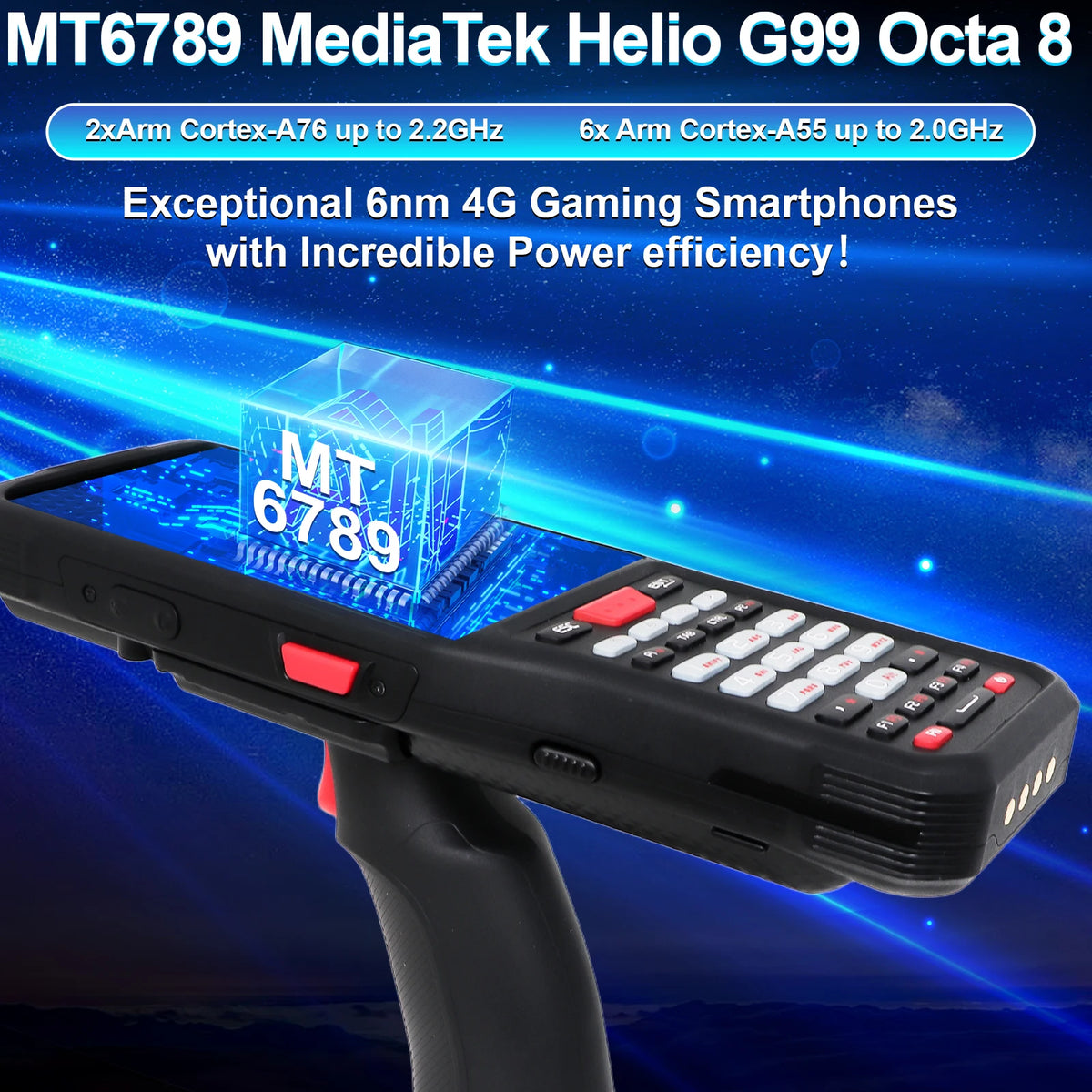 Android 14 Handheld PDA Scanner Device Terminal Handheld Data Acquisition Processor Optional Multiple Distance Scanning Modules