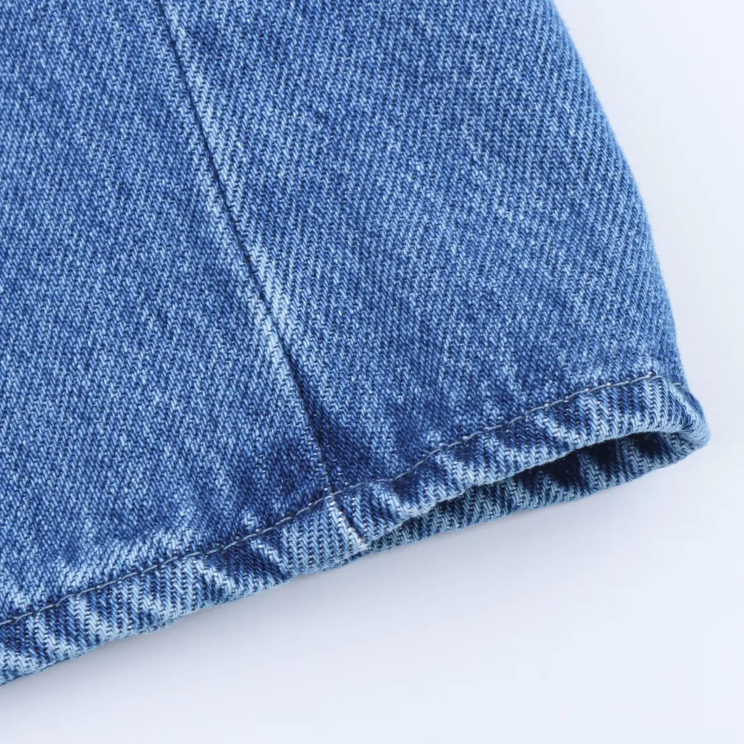 HH Women Summer New Fashion Thin Single-breasted Loose Folds Denim Shirt+High Waist Zipper Pocket Wide-leg Casual Pants Suit